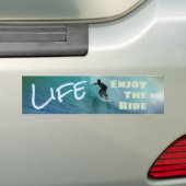 Leven - Geniet van de Ride Surfer Bumpersticker (Op auto)