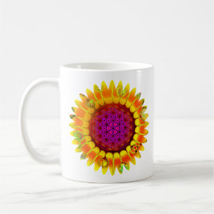 Leven - Geometrische bloesem 4 Koffiemok