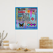 Leven Goed Inspirerend Poster van WishHunt (Keuken)