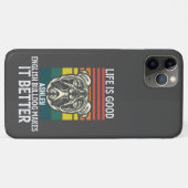 Leven Goed Met Engels Bulldog Retro  Case-Mate iPhone Case (Achterkant (horizontaal))