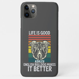 Leven Goed Met Engels Bulldog Retro iPhone 11 Pro Max Hoesje