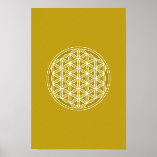 Leven - Golden en wit Poster (Voorkant)