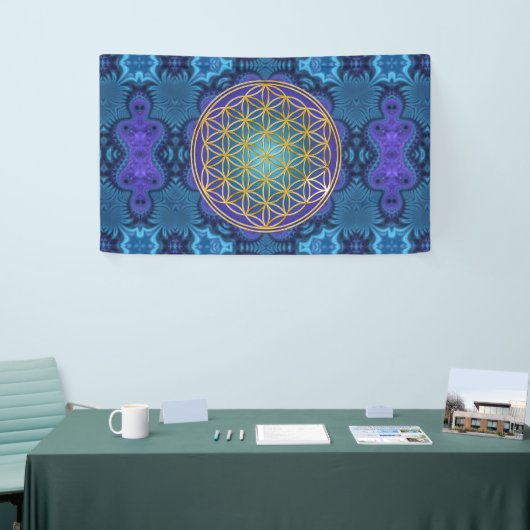 Leven - goud - fractal 1 spandoek (Beurs)