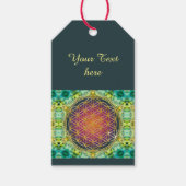 Leven - goud - fractal 2 cadeaulabel (Voorkant)