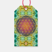Leven - goud - fractal 2 cadeaulabel (Achterkant)