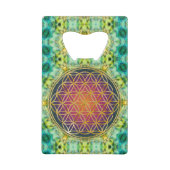 Leven - goud - fractal 2 kredietkaart flessenopener (Achterkant)