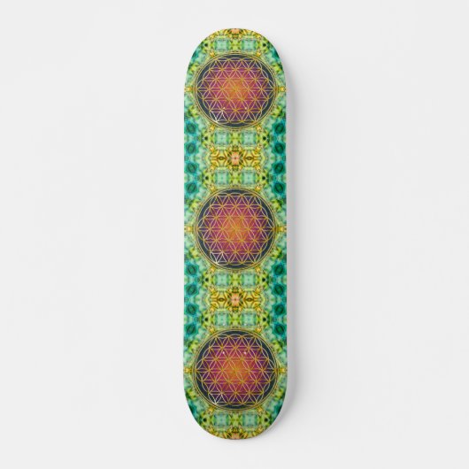 Leven - goud - fractal 2 skateboard (Voorkant)