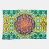 Leven - goud - fractal 2 theedoek (Horizontaal)