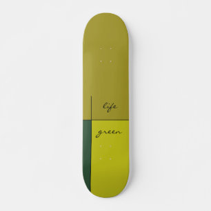 leven groen, zuur, citroen en mos abstracte kunst skateboard