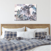 Leven in de bergen canvas afdruk (Insitu (Slaapkamer))