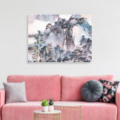 Leven in de bergen canvas afdruk (Insitu (Woonkamer))