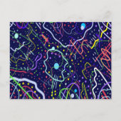 Leven in de ruimte briefkaart (Voorkant)