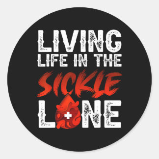 Leven in de ziekte van Sickle Lane Anemie SCD Ronde Sticker