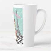 Leven in een droomwereld funky meisje latte mok (Rechts)