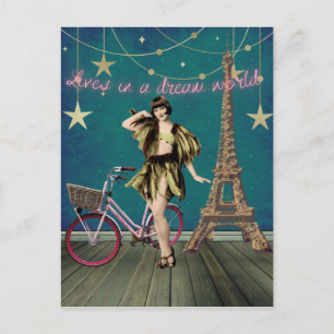 Leven in een droomwereld met funeste gewijzigde ku briefkaart