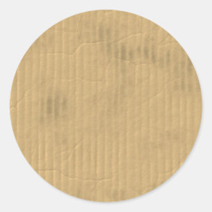 Leven in een Grungy Dirty Beat-up Worn Cardboard B Ronde Sticker