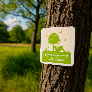 Leven in harmonie in Natuur Vierkante Sticker