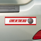 Leven in het rood bumpersticker (Op auto)