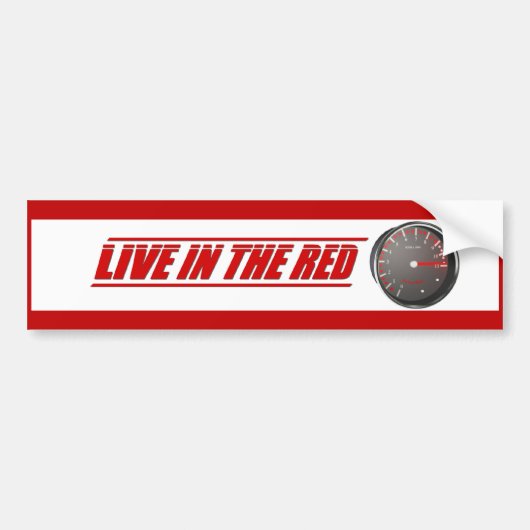 Leven in het rood bumpersticker (Voorkant)