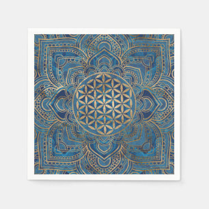 Leven in Lotus - Blauwe marmer en goud Servet