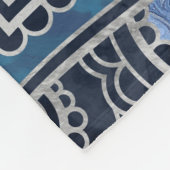 Leven in Lotus - Blue Crystal en Silver Fleece Deken (Hoek)
