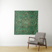 Leven in Lotus - Malachite en goud Wandkleed (In situ)