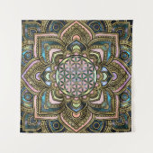 Leven in Lotus - marmer en goud Wandkleed (Voorkant)