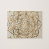 Leven in Lotus - pastelgolden en doek Legpuzzel (Horizontaal)