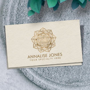 Leven in Lotus - pastelgolden en doek Visitekaartje