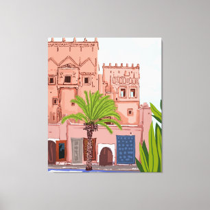 Leven in Marokko, architectuur Canvas Afdruk