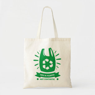 Leven in plastic NIET fantastisch! Geen plastic za Tote Bag