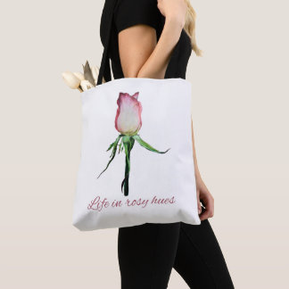 Leven in roze tinten Rosebud Tote Tas