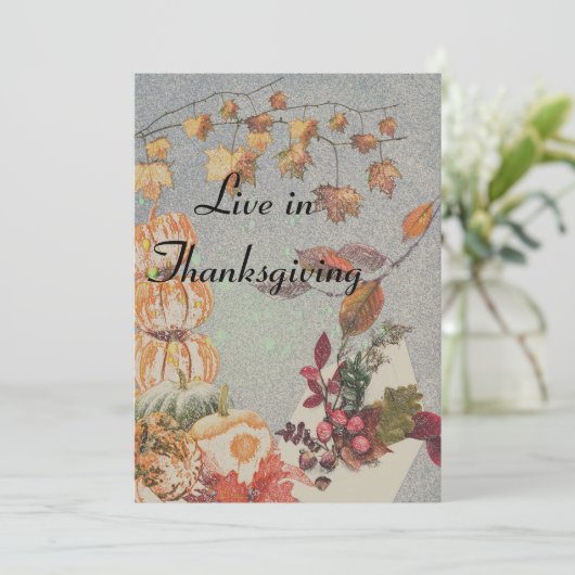 Leven in Thanksgiving Feestdagenkaart (Staand voorkant)