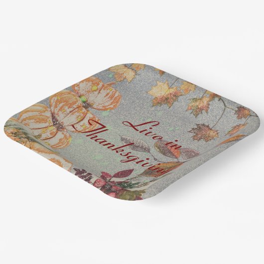 Leven in Thanksgiving Papieren Bordje (Gebogen)