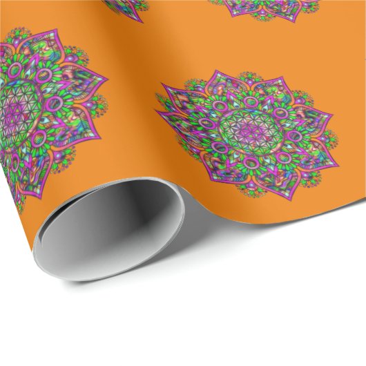 Leven - Indiaas Mandala 1 Cadeaupapier (Rol Hoek)