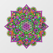 Leven - Indiaas Mandala 1 Raamsticker (Vel)