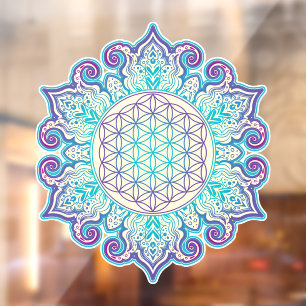 Leven - Indiaas Mandala 2 Raamsticker