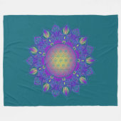 Leven - Indiaas Mandala 3 Fleece Deken (Voorkant (Horizontaal))