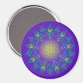 Leven - Indiaas Mandala 3 Magneet (Voorkant / Achterkant)