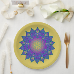 Leven - Indiaas Mandala 3 Papieren Bordje