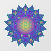 Leven - Indiaas Mandala 3 Raamsticker (Vel)