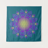 Leven - Indiaas Mandala 3 Wandkleed (Voorkant (horizontaal))