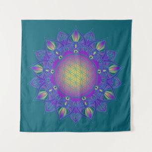 Leven - Indiaas Mandala 3 Wandkleed