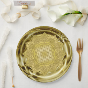 Leven - Indiaas Mandala 4 Papieren Bordje