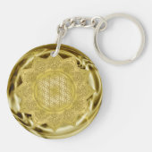 Leven - Indiaas Mandala 4 Sleutelhanger (Achterkant)