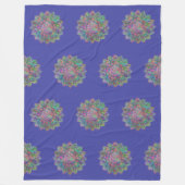 Leven - Indiaas Mandala 7c Fleece Deken (Voorkant)