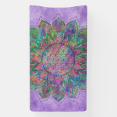 Leven - Indiaas Mandala 7c Spandoek (Verticaal)