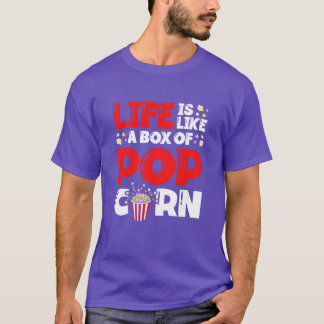 Leven Is Als Een Doos Popcorn Eten Blog Popcorn Li T-shirt