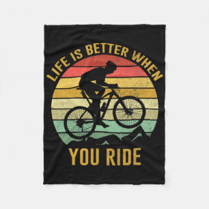 Leven is beter als je mountainbiken Vinta Fleece Deken