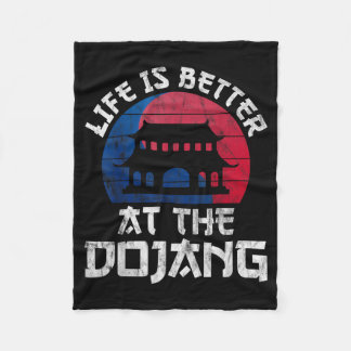 Leven Is Beter Bij De Dojang - Taekwondo Fleece Deken